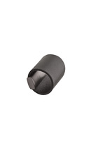 Furnipart - Drum - greb i Læder/Zink Sort/inox look CC32mm L40mm B15mm H30,9